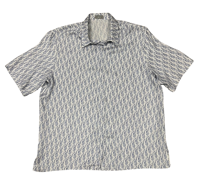 Dior 'Blue' Monogram Silk Shirt