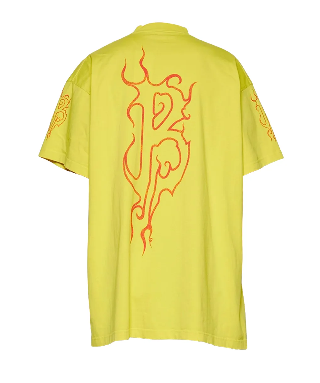 Balenciaga 'Yellow' Stencil Logo Shirt