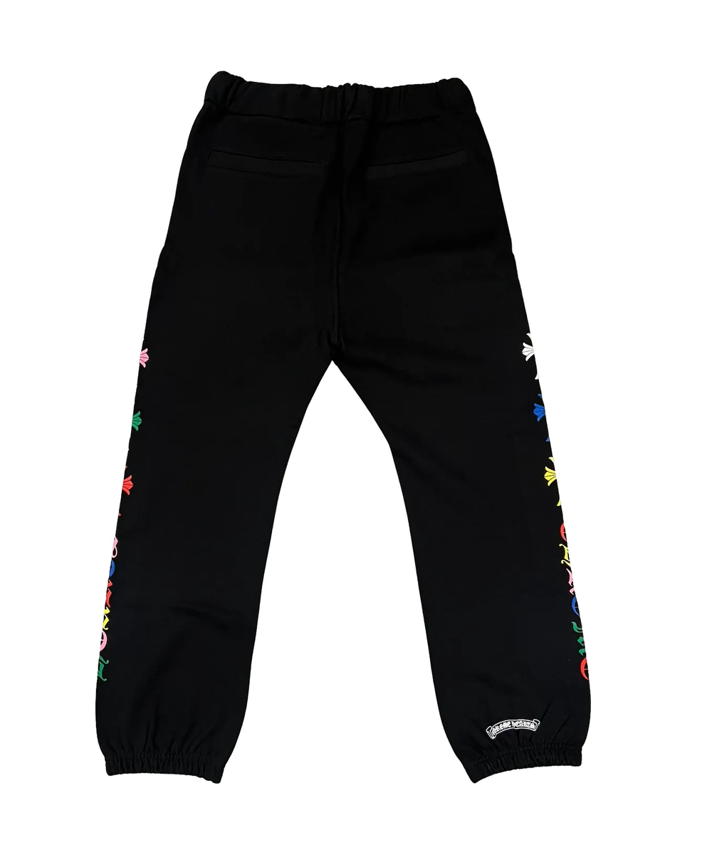 Chrome Hearts Multicolor Cemetery Black Sweatpants