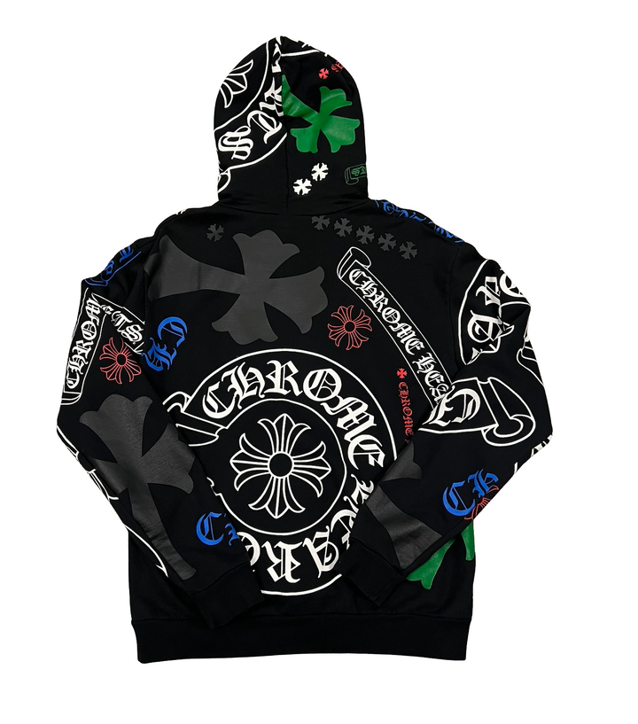 Chrome Hearts 'Stencil' Multi Logo Hoodie