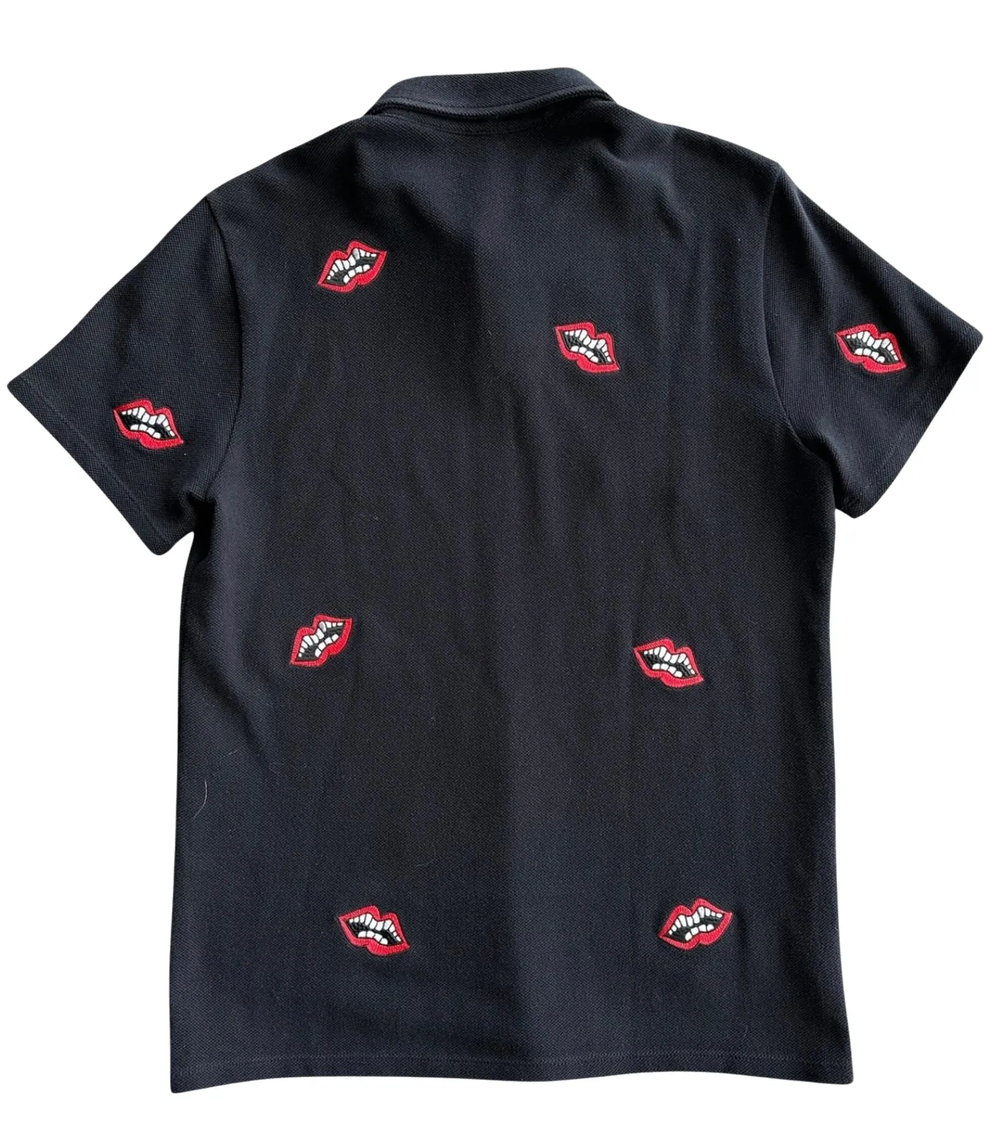 Chrome Hearts 'Chomper' Black Polo Collar Shirt