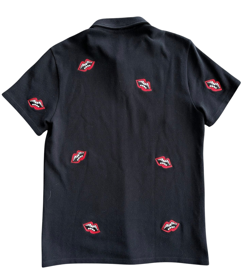 Chrome Hearts 'Chomper' Black Polo Collar Shirt