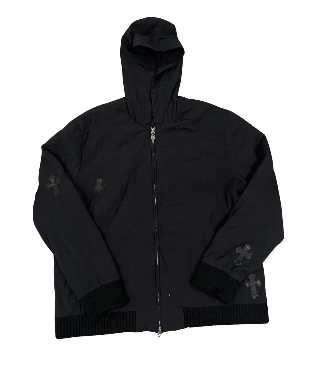 Chrome Hearts 'Black Patch' Nylon Zip-Up Jacket