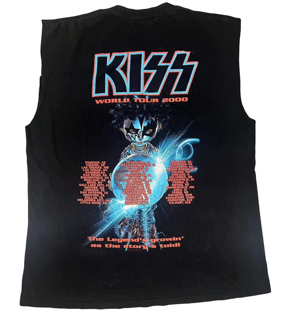 Kiss '2000 Tour' Vintage Cutoff Tee