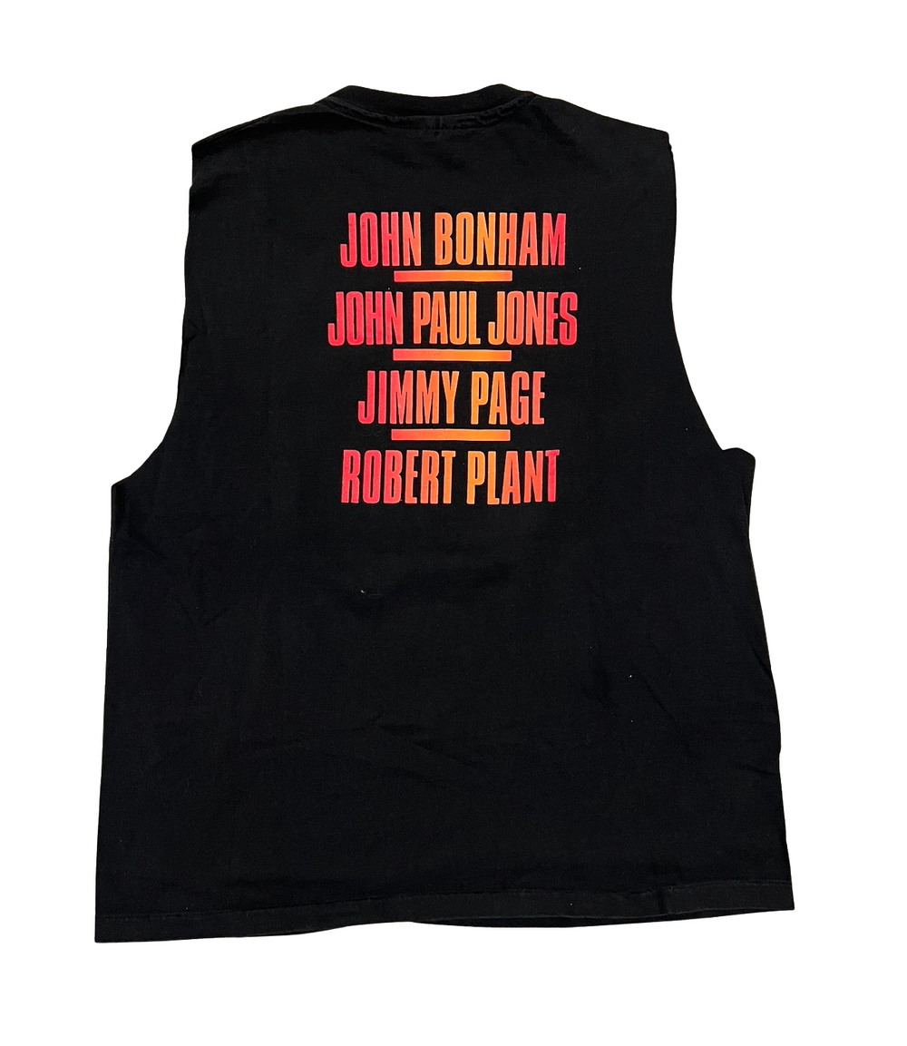 Led Zeppelin 'Swan Song' Black Vintage Cutoff Tee