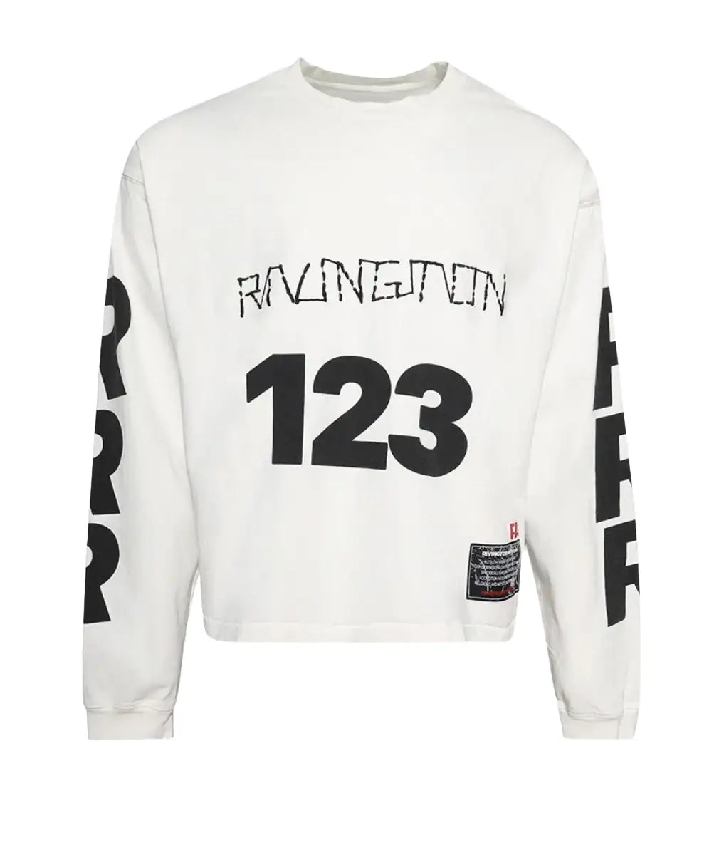 Rivington roi Rebis 'USO 123 CVA' White Longsleeve Tee