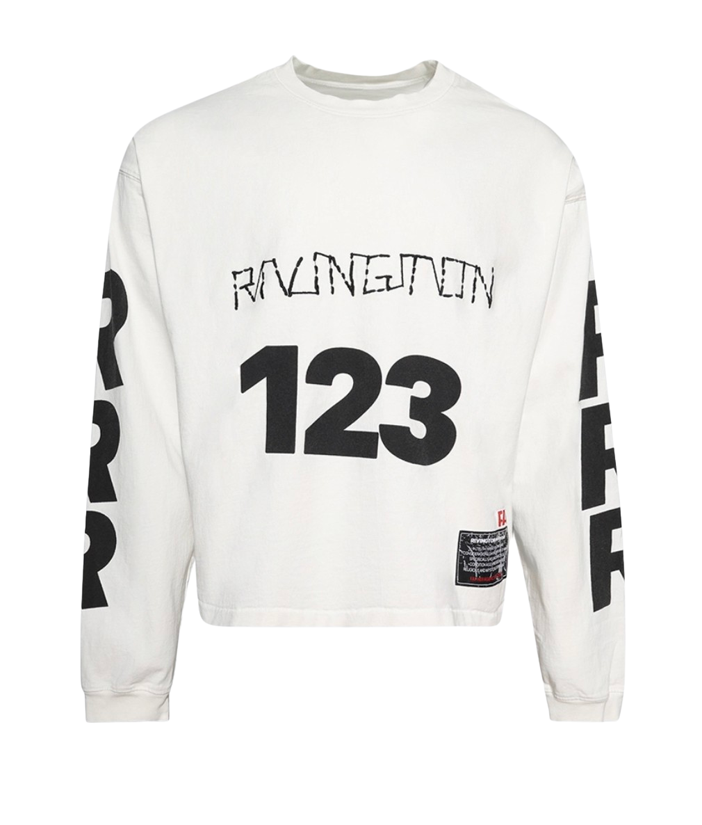 Rivington roi Rebis 'USO 123 CVA' White Longsleeve Tee