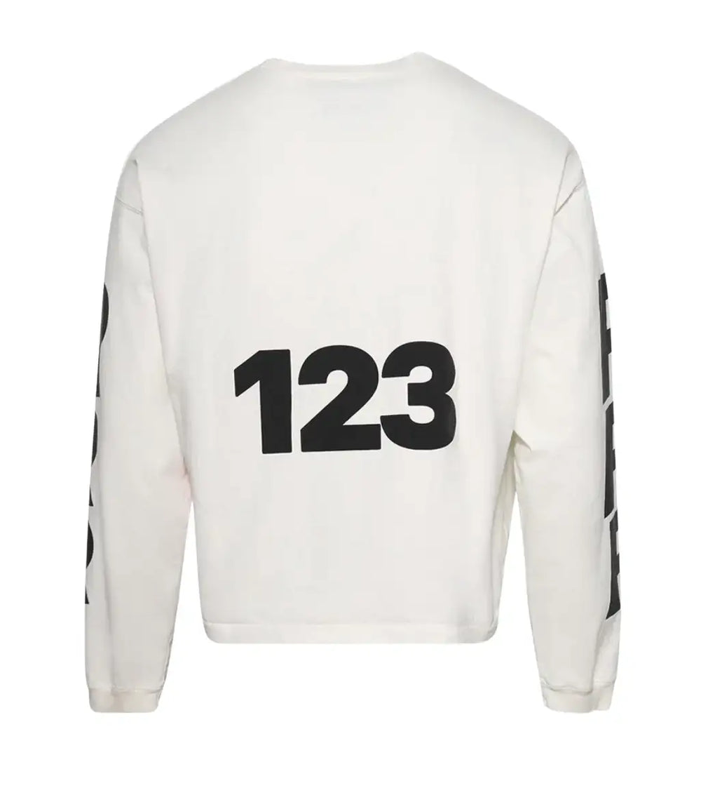 Rivington roi Rebis 'USO 123 CVA' White Longsleeve Tee