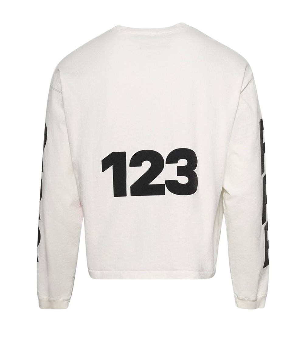 Rivington roi Rebis 'USO 123 CVA' White Longsleeve Tee