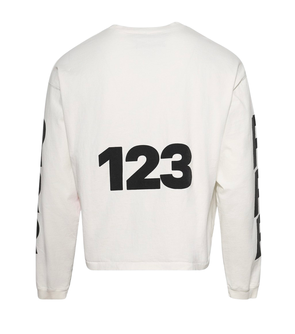 Rivington roi Rebis 'USO 123 CVA' White Longsleeve Tee