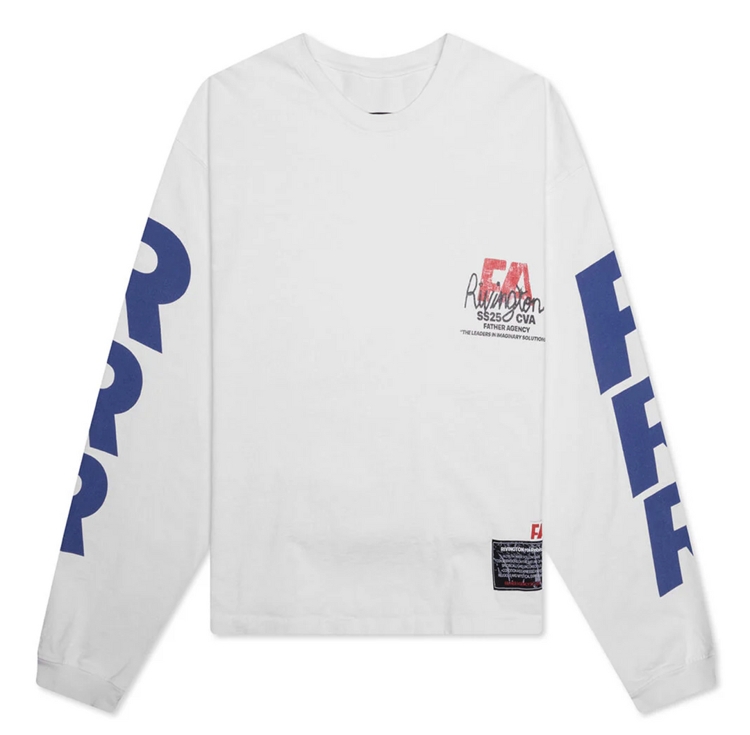 Rivington roi Rebis 'FA-CO' White Longsleeve Tee