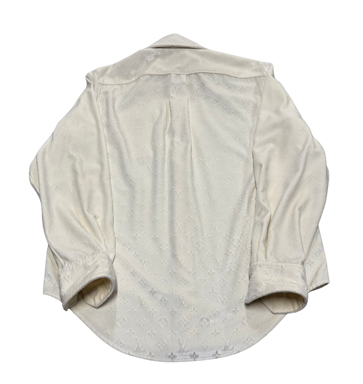 Louis Vuitton 'Cream' Velvet Monogram Shirt