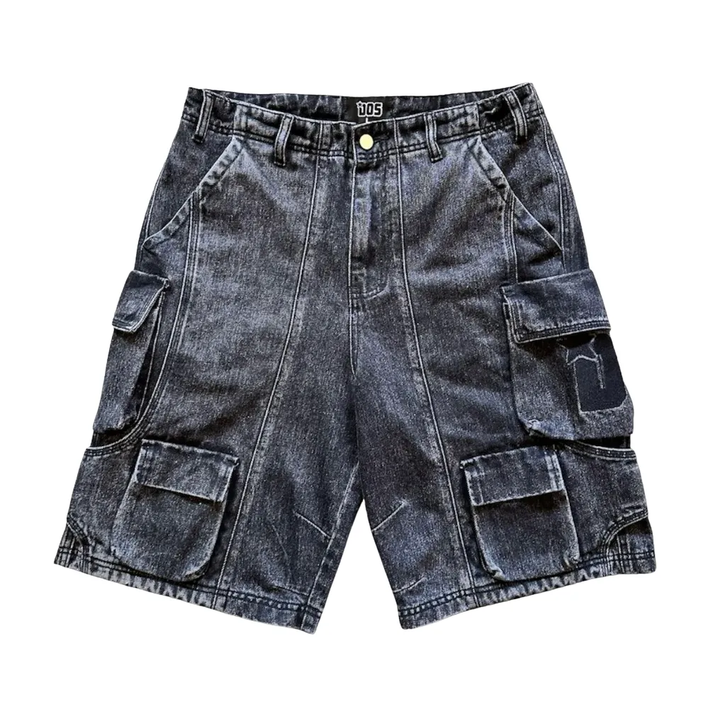 DOS 'Acid Wash' Denim Cargo Shorts