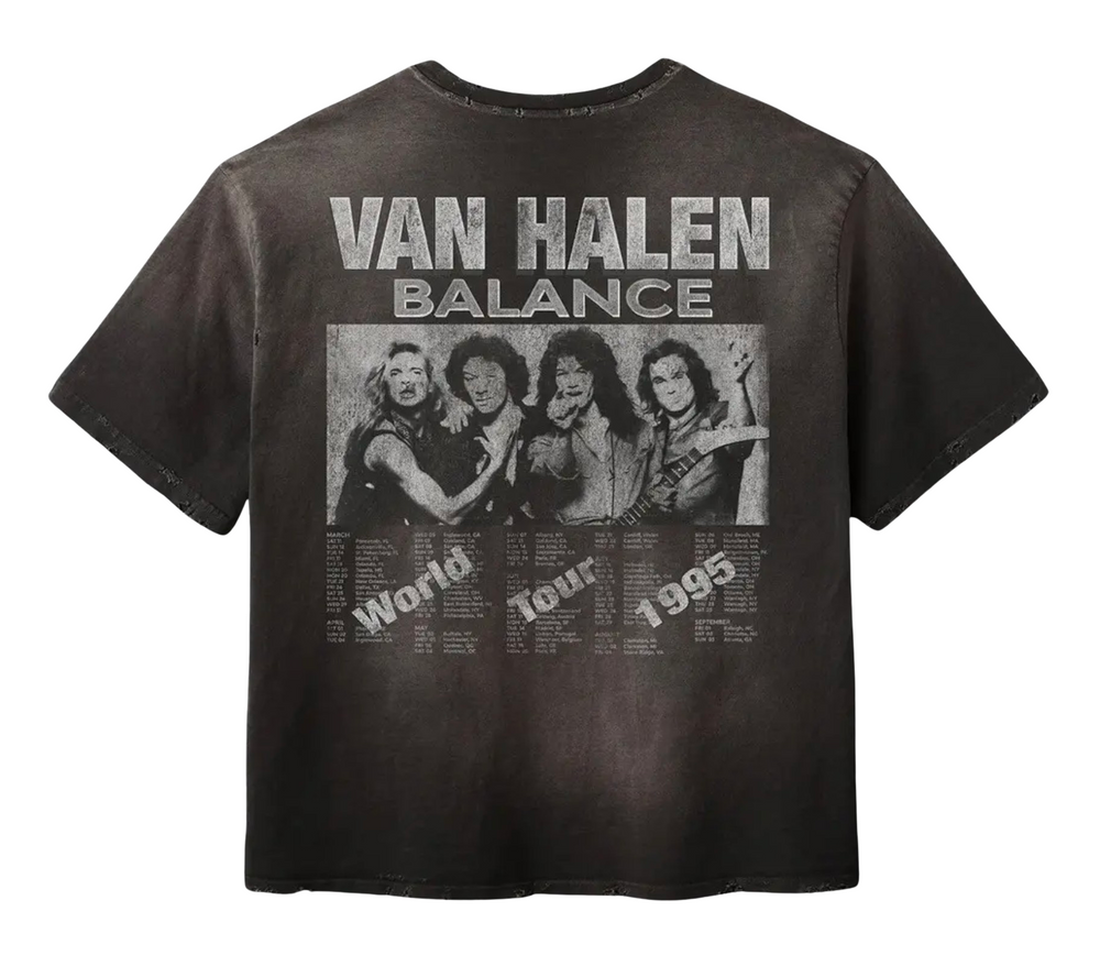 Gold+Vintage Gallery Raspberry Hills 'Balance' Van Halen Black Tee
