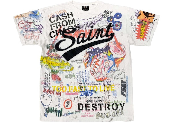 Takashi Murakami x SAINT Michael Graphic Tee White