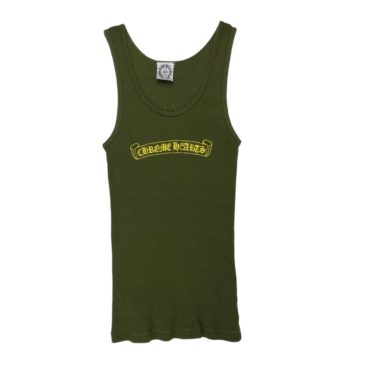 Chrome Hearts 'Bazaar Scroll' Vintage Green Women's Tank Top