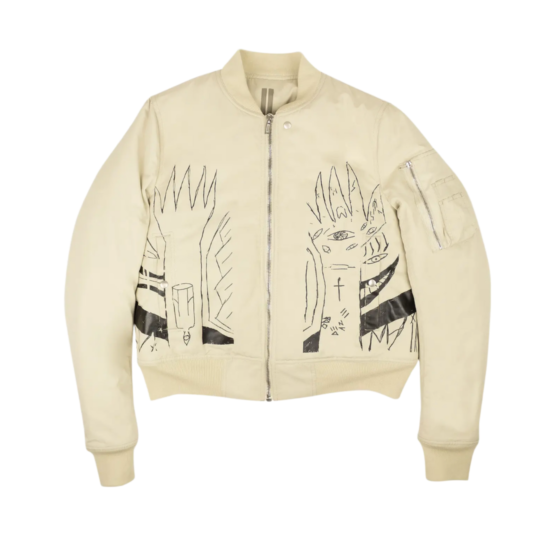 Rick Owens DRKSHDW 'Strobe Beige' Flight Bomber Jacket
