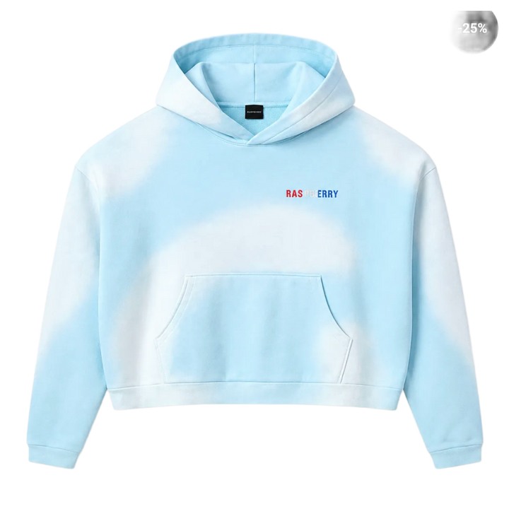 Gold+Vintage Gallery Raspberry Hills 'Light Blue' Czech Hoodie