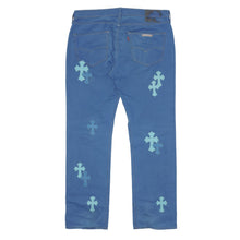 Chrome Hearts 'London Exclusive Blue Cross Patch' Jeans