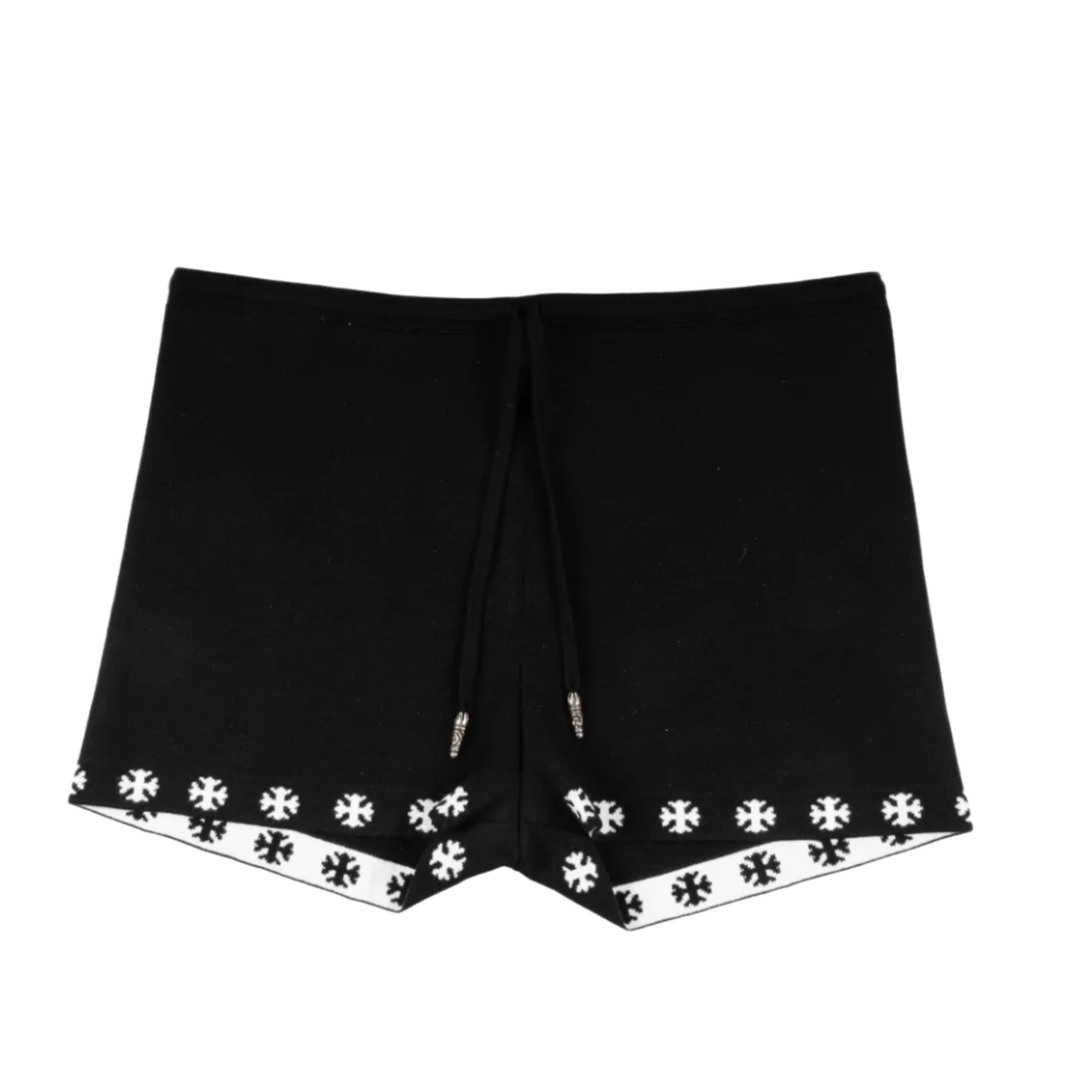 Chrome Hearts 'Black Plus Cross' Women's Knit Short Shorts
