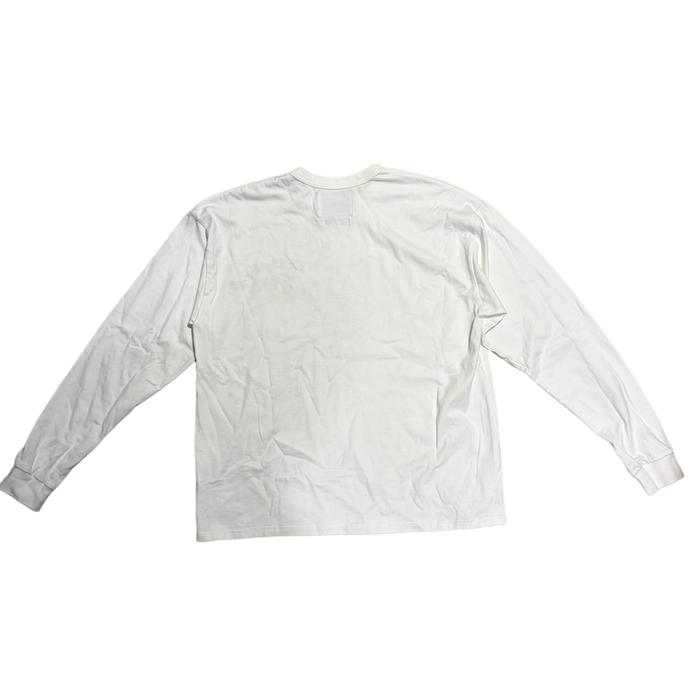 Yoshiokubo 'White' Slogan Print Long Sleeve Tee