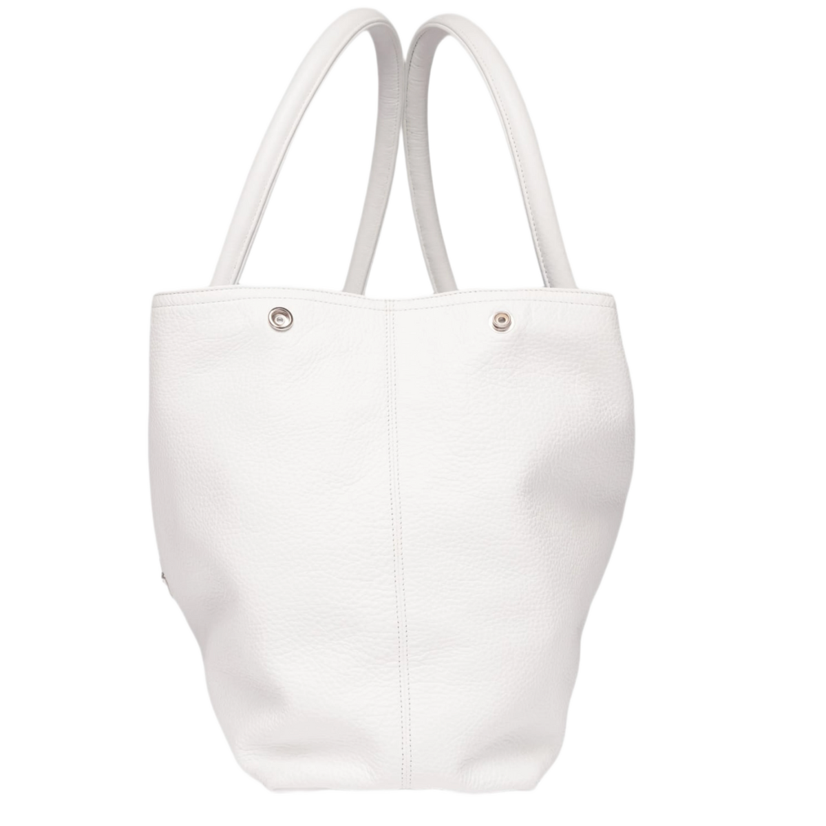 Chrome Hearts Fleur Patch White Leather Tote Bag