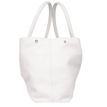 Chrome Hearts Fleur Patch White Leather Tote Bag