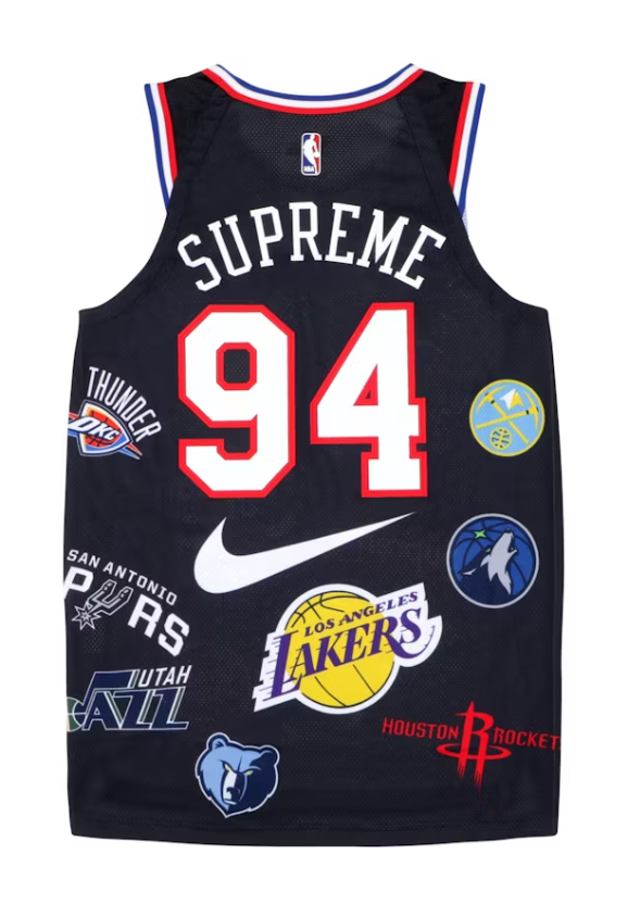 Supreme X Nike 'NBA Teams' Black Jersey