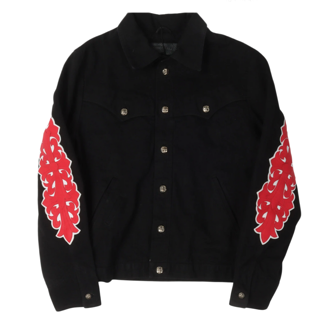 Chrome Hearts 'Floral Cross Patch' Denim Trucker Jacket