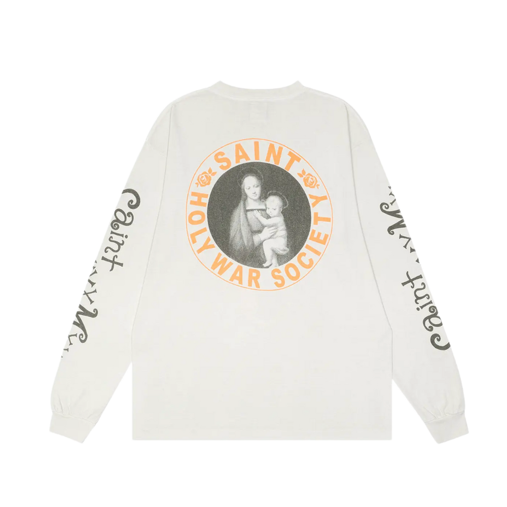 Saint Mxxxxxx 'Pink Heart' White Longsleeve