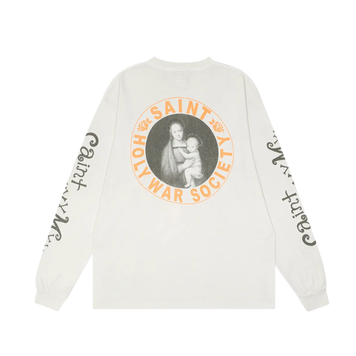 Saint Mxxxxxx 'Pink Heart' White Longsleeve