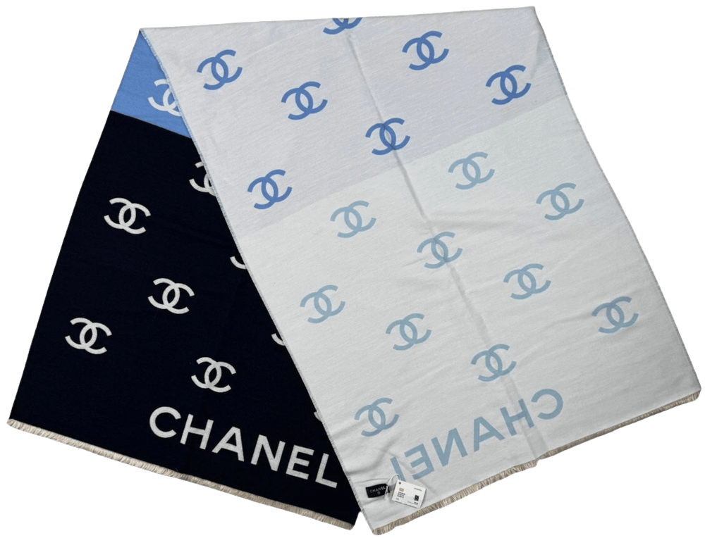 Chanel 'Blue' 2025 Cruise Collection CC Silk Scarf