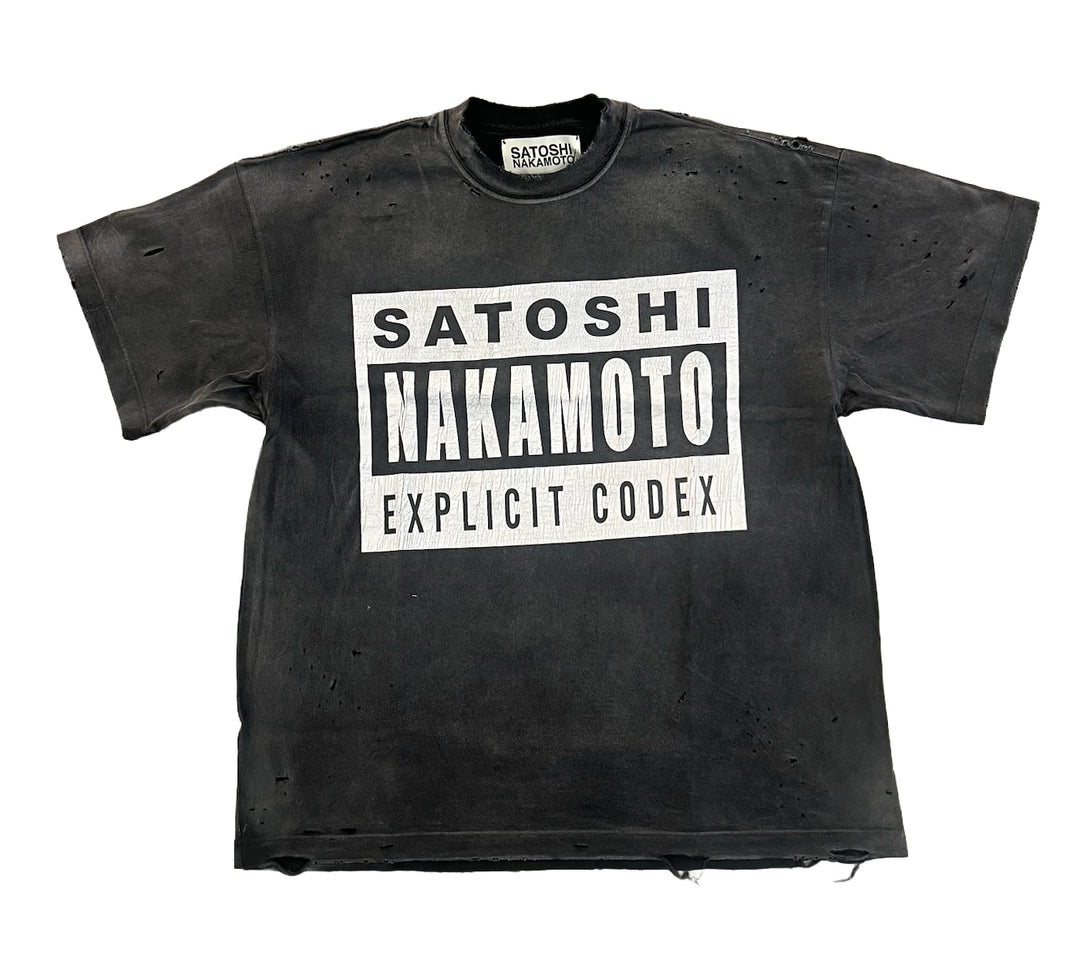 Satoshi Nakamoto 'Explicit Code' Black Tee