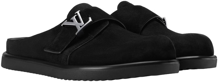 Louis Vuitton 'Black Suede' Easy Mule