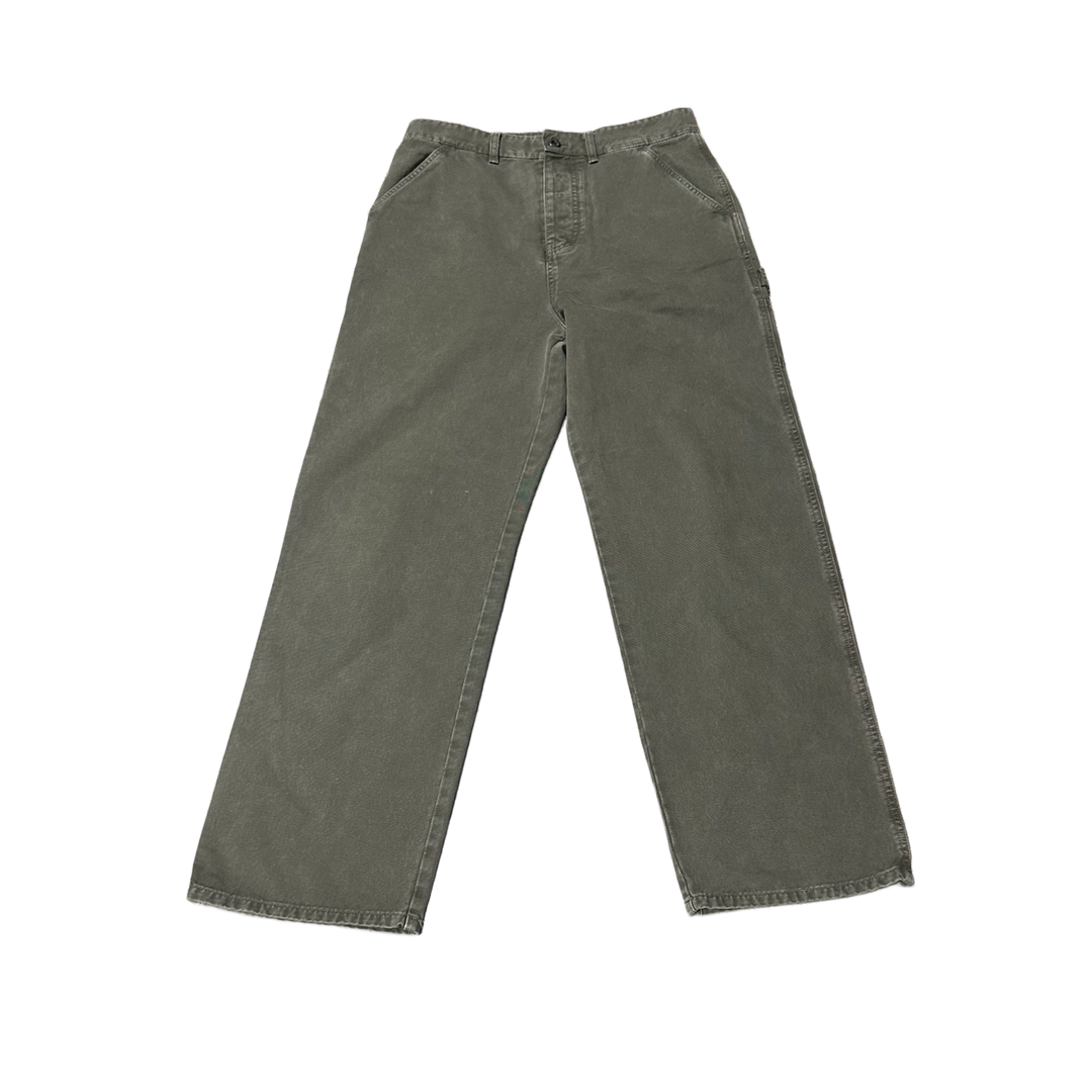 Miu Miu 'Olive' Cotton Canvas Carpenter Pants