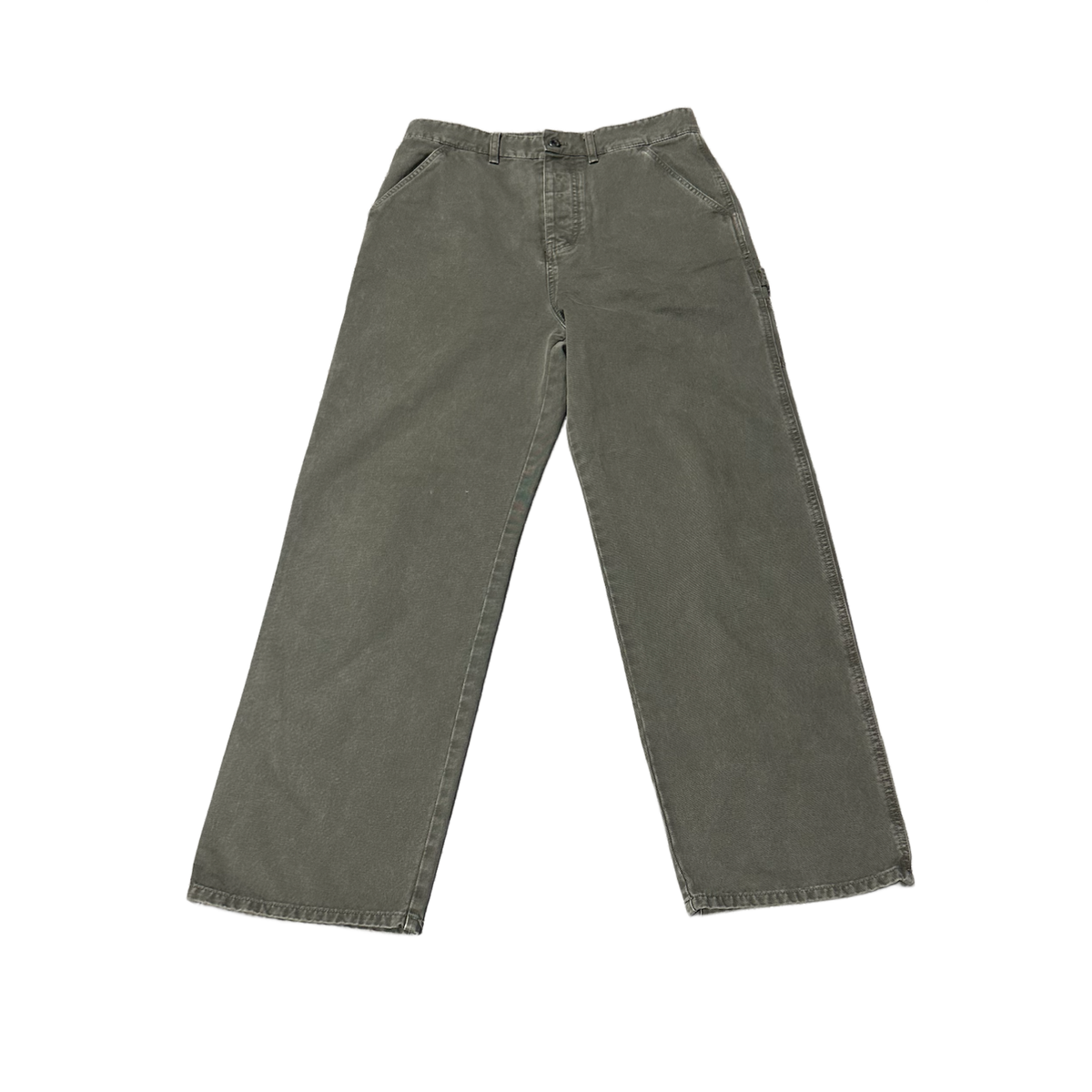 Miu Miu 'Olive' Cotton Canvas Carpenter Pants