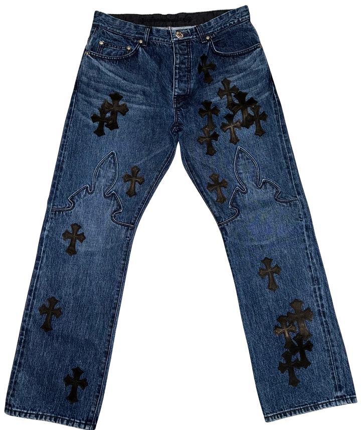 Chrome Hearts '35 Patch' Fleur Knee Jeans