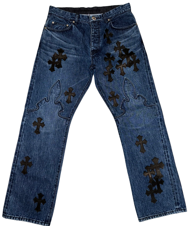Chrome Hearts '35 Patch' Fleur Knee Jeans