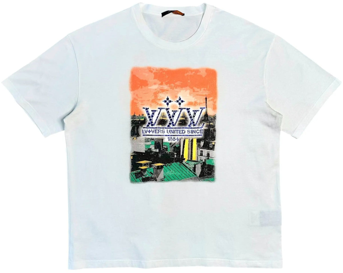 Louis Vuitton 'Lovers United' White Tee