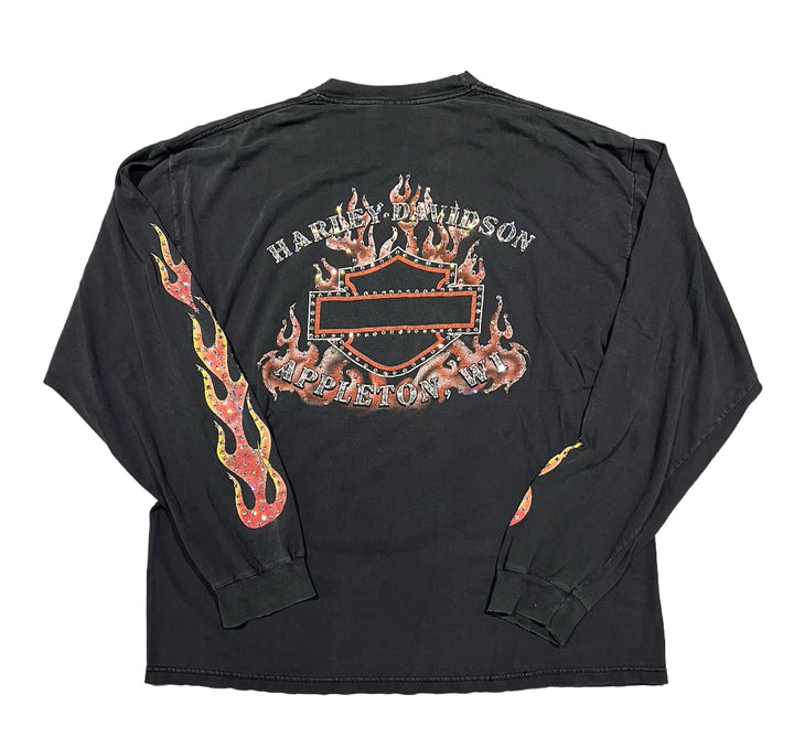 Harley Davidson 'Appleton' Rhinestone Vintage Longsleeve