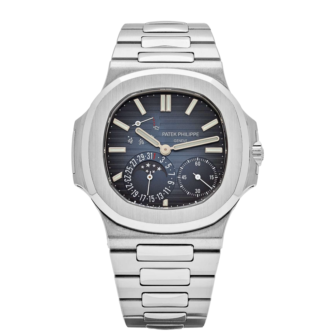 Patek Philippe Nautilus 5712/1A-001 Moon Phases Watch Stainless Steel Blue Dial 2023
