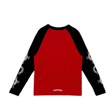 Chrome Hearts Neck Logo Baseball Tee 'Red/Black'