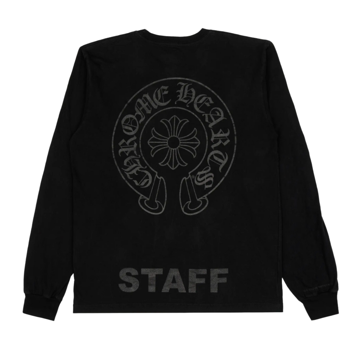 Chrome Hearts  'Black' Staff Horseshoe Logo Longsleeve