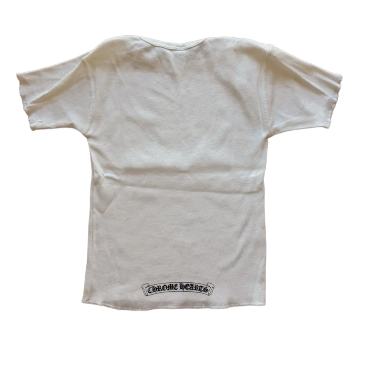 Chrome Hearts Vintage Womens 'Vine Dagger' White Baby Tee