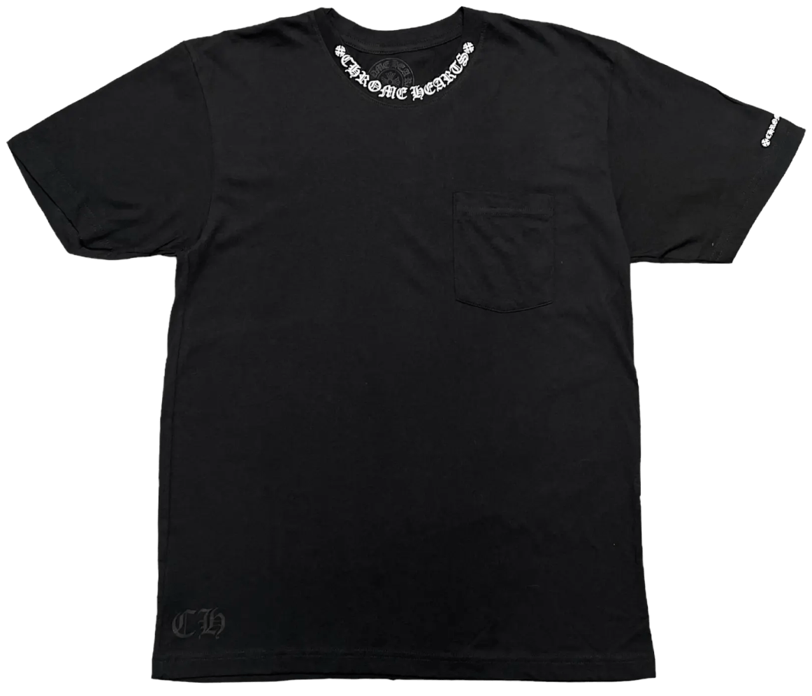 Chrome Hearts 'Neck Logo' Pocket Black Tee