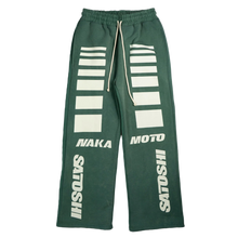 Satoshi Nakamoto 'Green' Baggy Moto Sweatpants