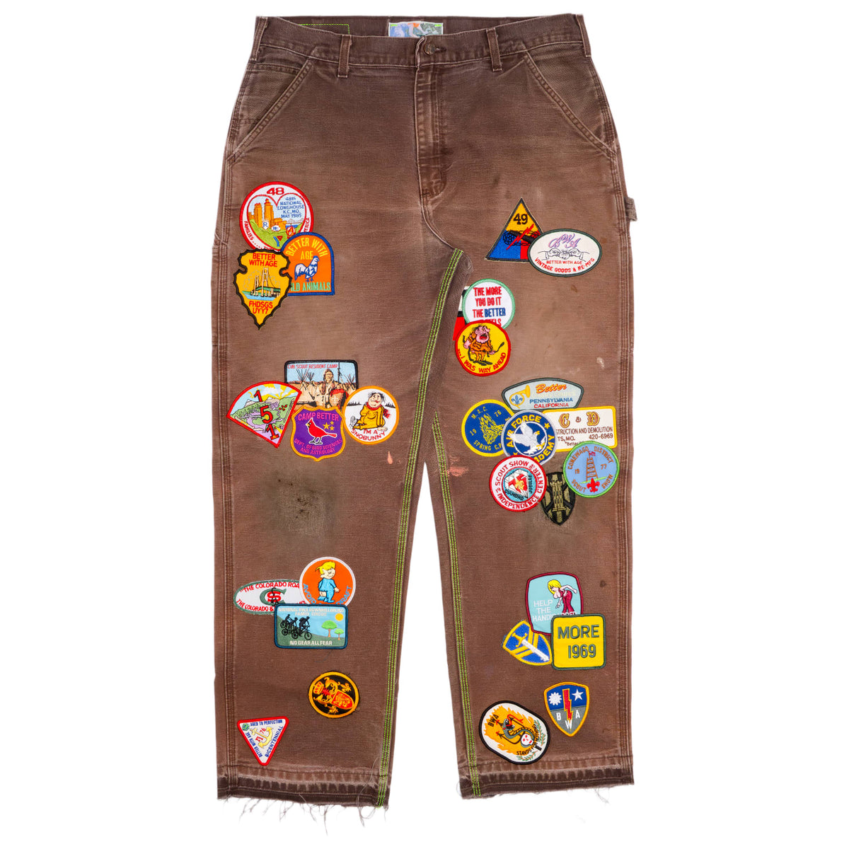 Better With Age 'Brown' Repair Double Wide Pants