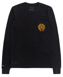 Chrome Hearts 'Staff' Orange Horseshoe Logo Longsleeve Tee