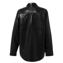 Y/Project 'Black' Hook & Eye Grained Faux Leather Shirt
