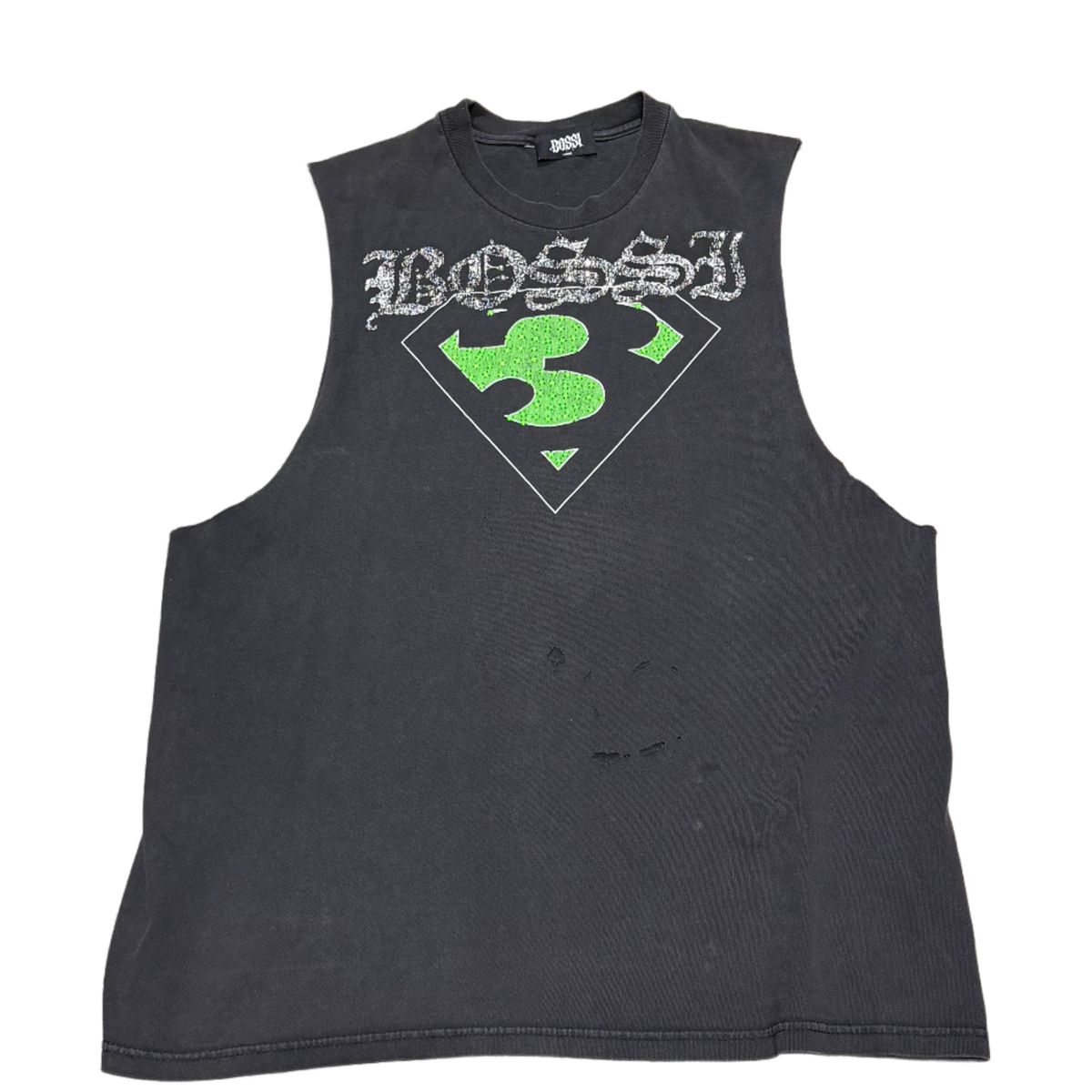 Bossi '3 Doors Kryponite' Rhinestone Vintage Cut Off Tee